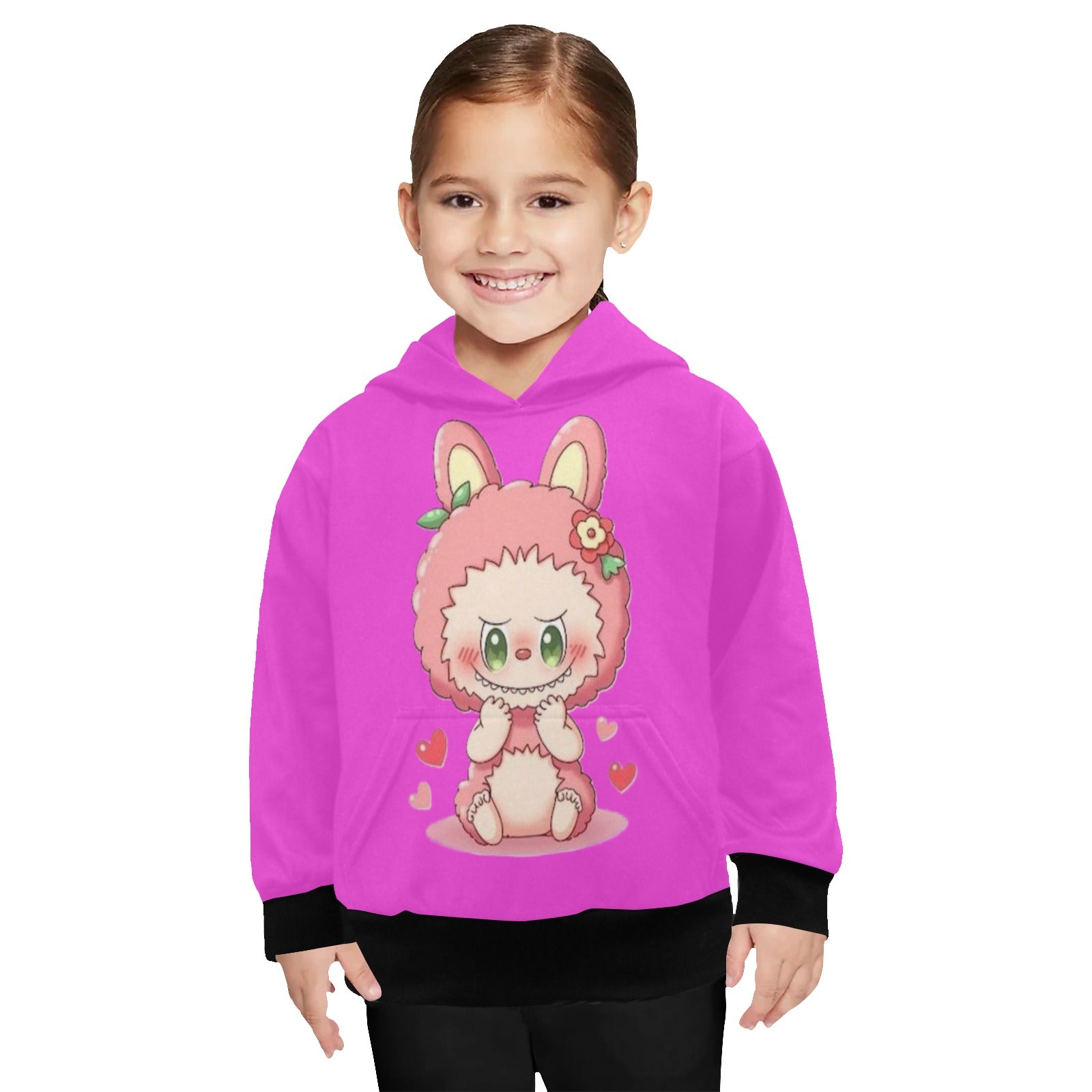 KSC's Limited Edition Labubu Hoodies -Little Girls' Long Sleeve Hoodie