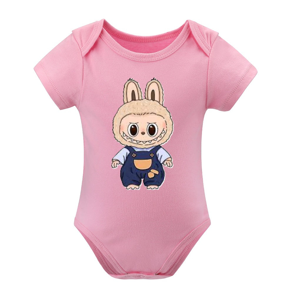 KSC's Cute Baby Labubu Girl Body Suit -Short -Sleeve Baby's Bodysuit