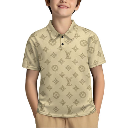KSC's Exclusive Kids Designs- Young Men's/Boys New Kid's Shoulder buttoned polo shirt