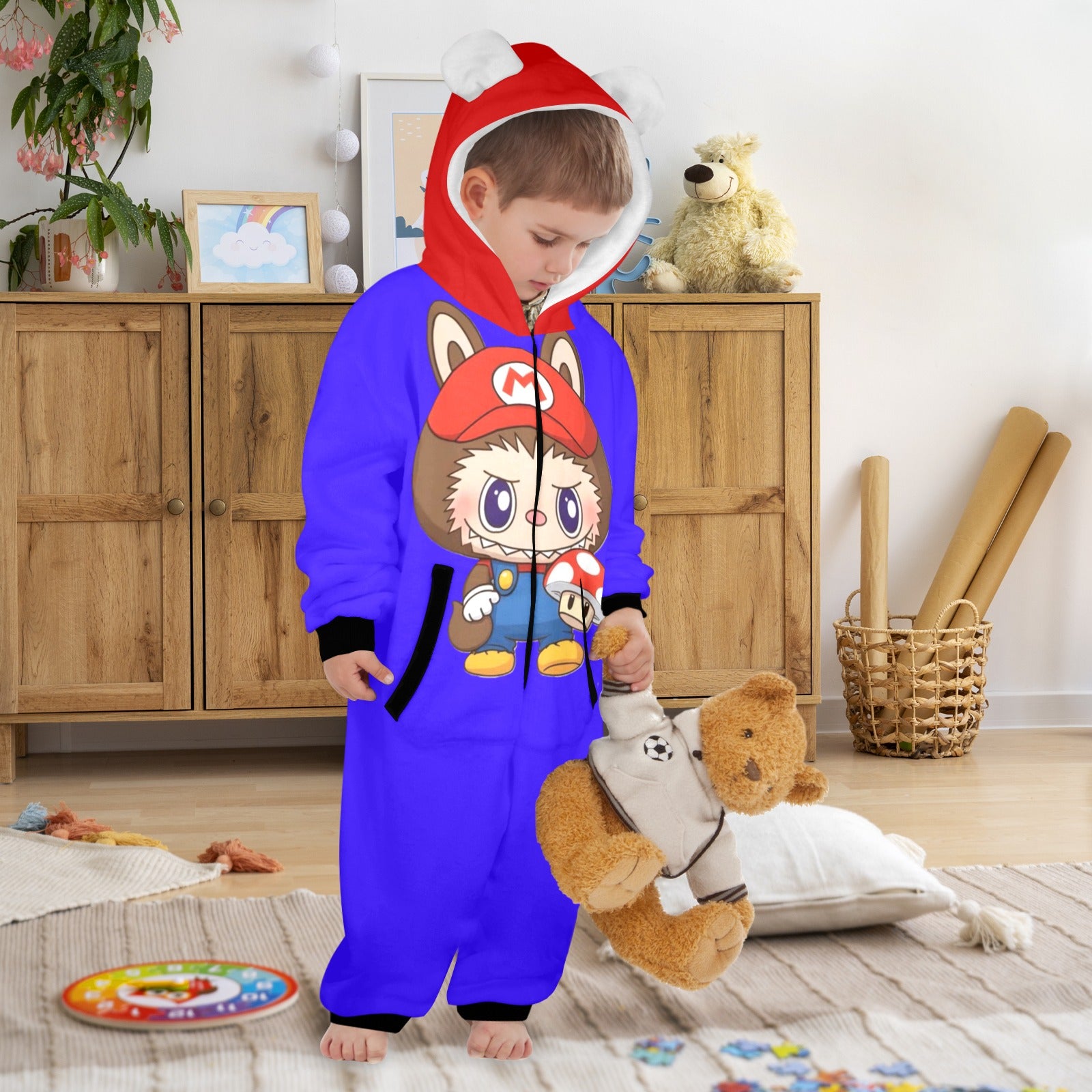KSC's Exclusive Little Kids Unisex Onesie (2 to 7 Years) Blue Mario Labubu 2