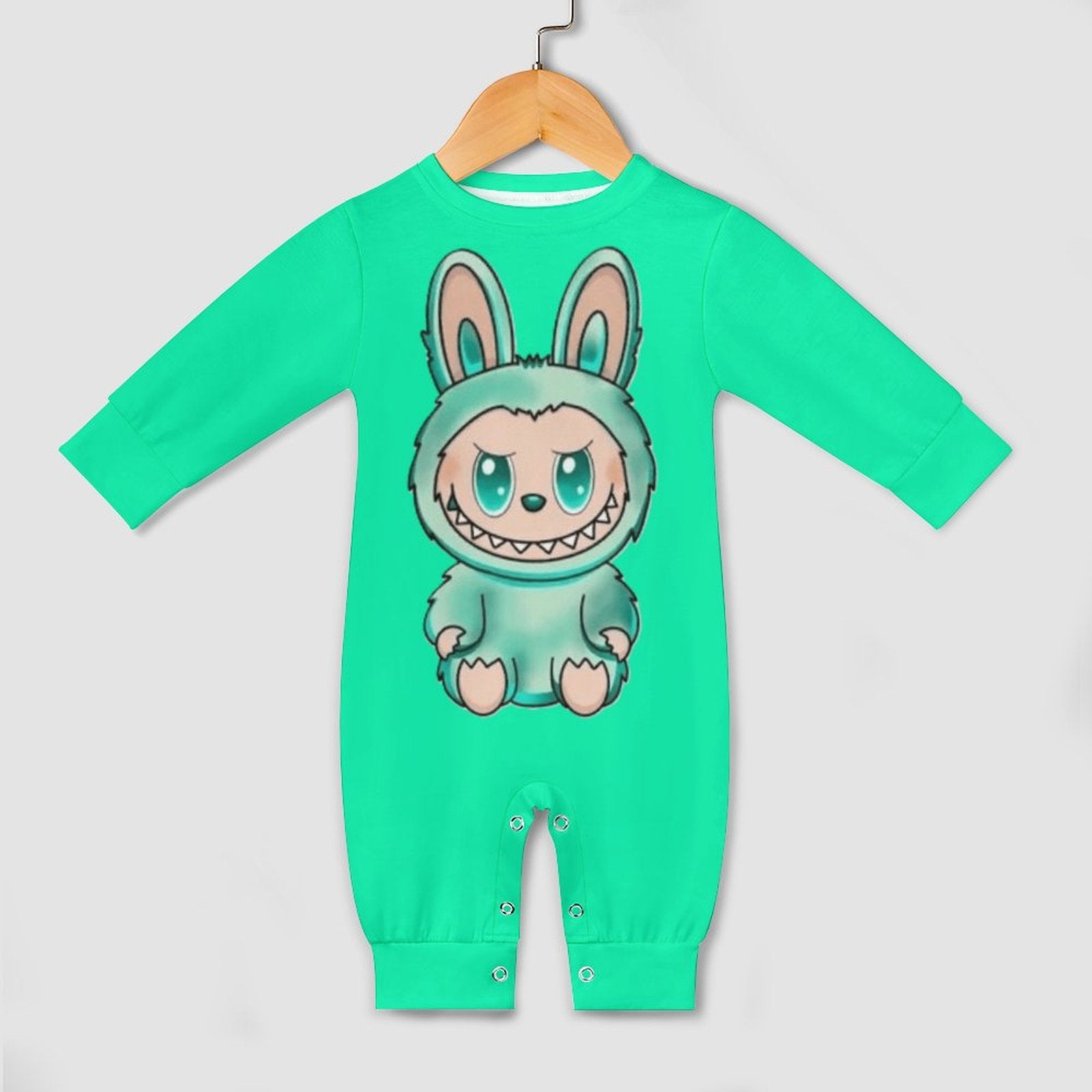 Baby Labubu Long Sleeve Onesie Romper With Hat