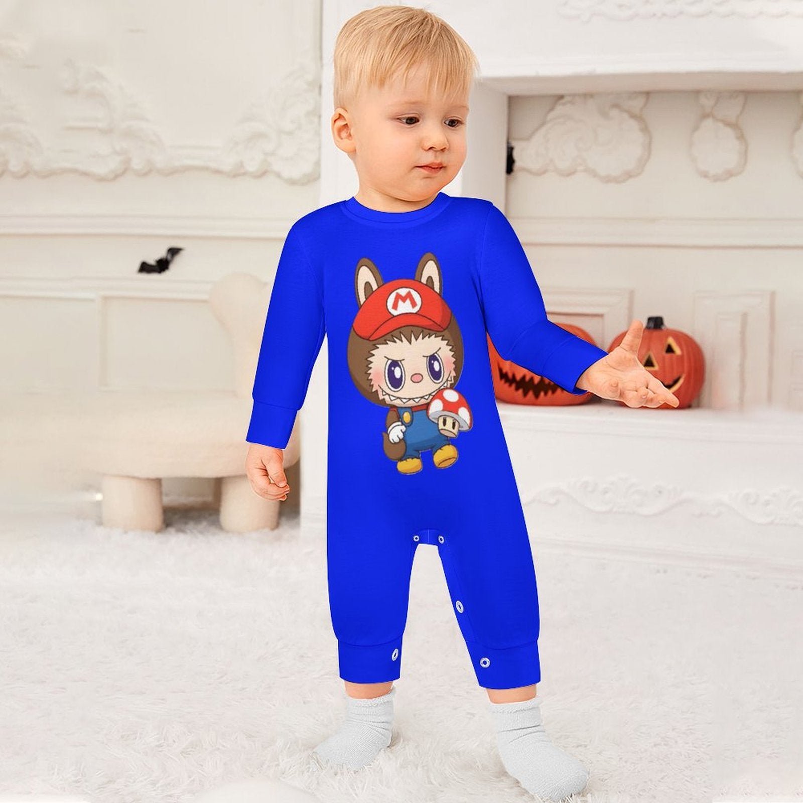Labubu Mario - Baby Long Sleeve Onesie Set - Shop KSC's Exclusive Trending Viral Labubu Onesies