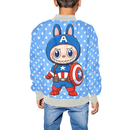 🧥🔥 “Too Cool for Recess!” Labubu Kid’s Bomber Jacket - Kid's Bomber Jacket