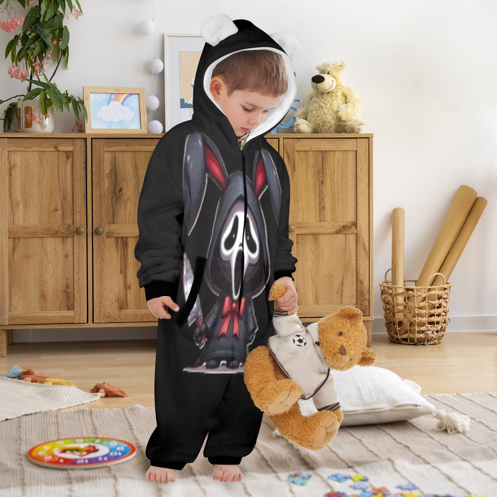 KSC's Exclusive Labubu Little Kids Onesies (2 to 7 Years Old) - Ghost Face Labubu