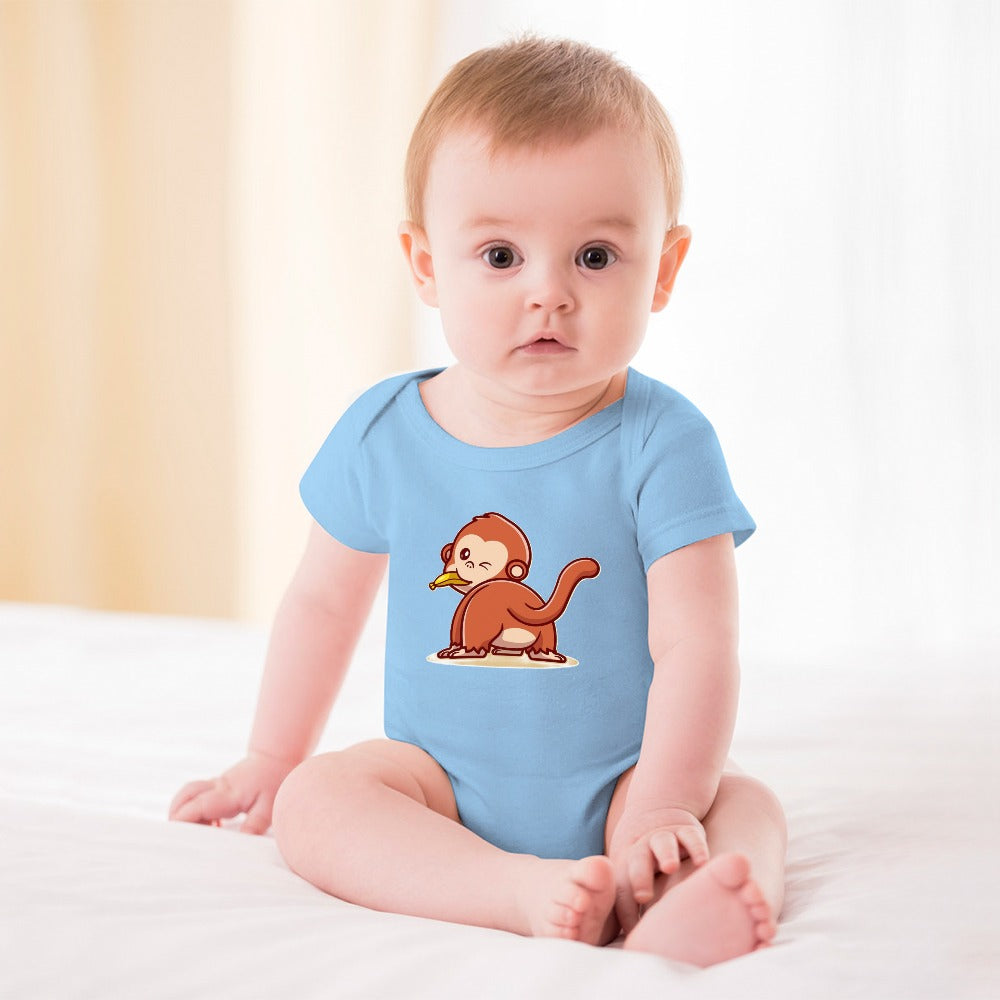 BABY BOY CLOTHING CARTOON PRINT DESIGNS BOYS Short -Sleeve Baby's Bodysuit - CARTOON PRINTS
