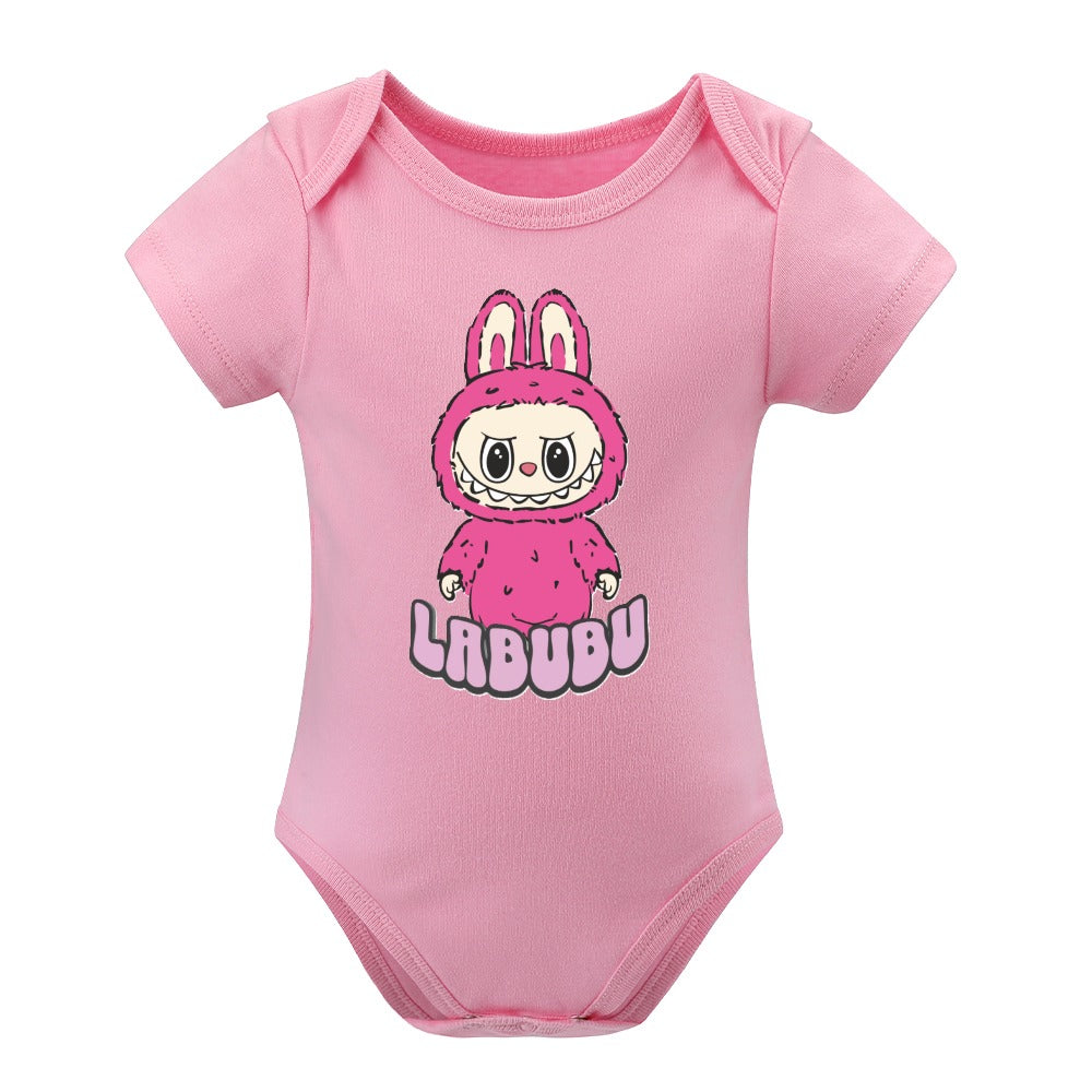 KSC's Cute Baby Labubu Girl Body Suit -Short -Sleeve Baby's Bodysuit