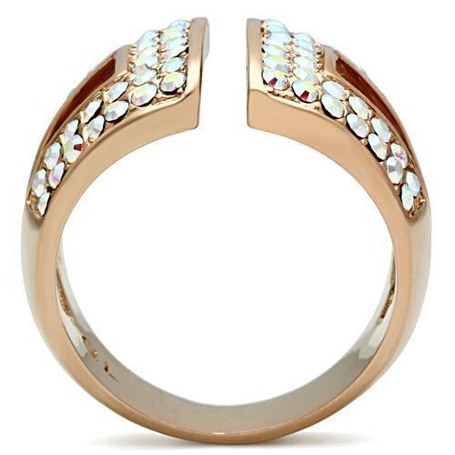 HOT ITEM -LUXURIOUS TOP GRADY CRYSTAL ROSE GOLD CRYSTAL RING GL222 - IP Rose Gold(Ion Plating) Brass Ring with Top Grade Crystal