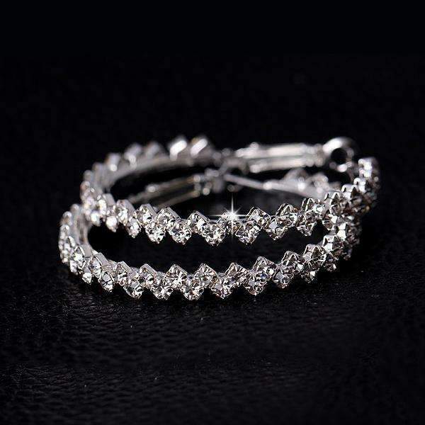 Beautiful Stylish Crystal Hoop Earrings