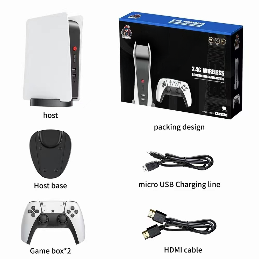 VIDEO GAME CONSOLE SYSTEM - M5 Game 2.4g HD HDMI Wireless 4K Double PS1