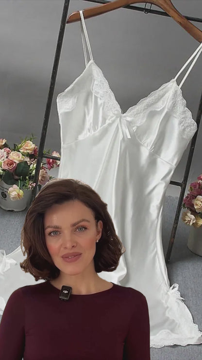 Sexy Lace Patchwork Camisola Lingerie Nighty Wedding Dress Sleep Wear Nightdress Clothes Women's Nightgowns Sexy Nightwear