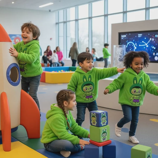 KSC's Exclusive Labubu Hulk Kid’s Borg Fleece Sweatshirt With Ears