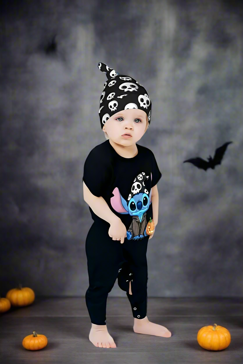 Baby Halloween Stitch Onesie Set