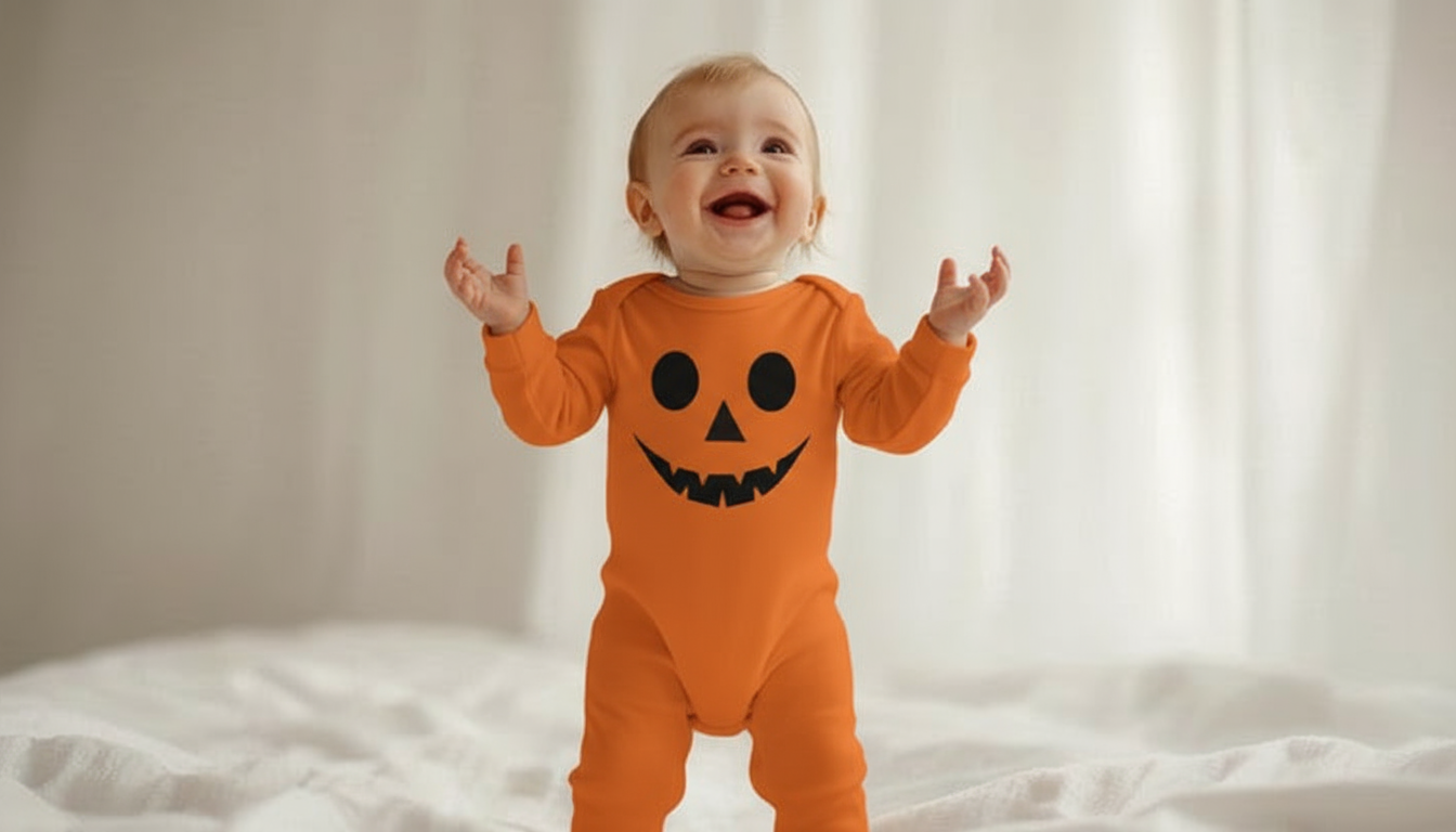 Baby Halloween Pumpkin Long-sleeve Onesie Set Type 2
