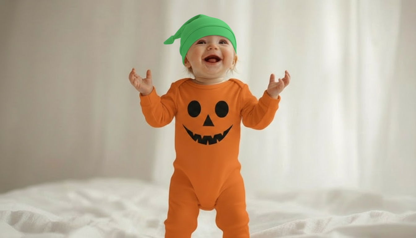 Baby Halloween Pumpkin Long-sleeve Onesie Set Type 2