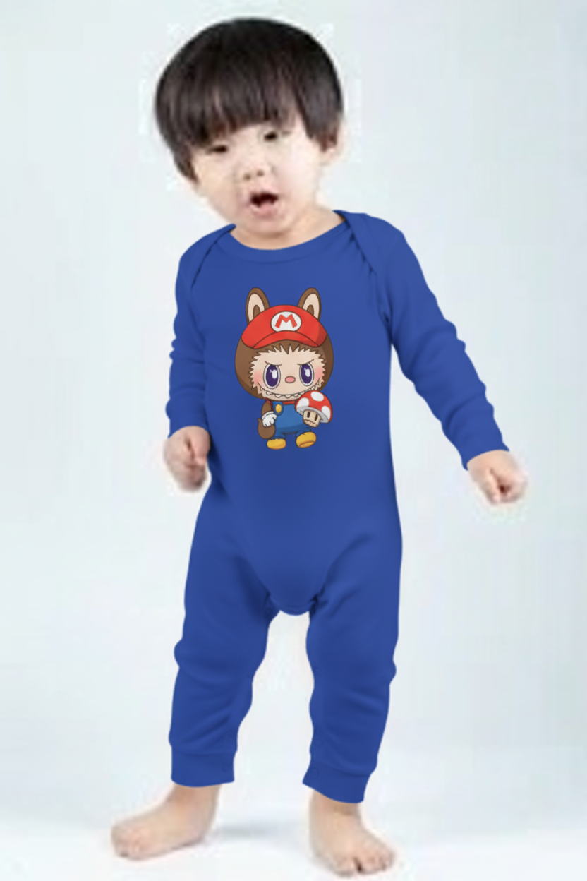 Labubu Mario - Baby Long Sleeve Onesie Set - Shop KSC's Exclusive Trending Viral Labubu Onesies