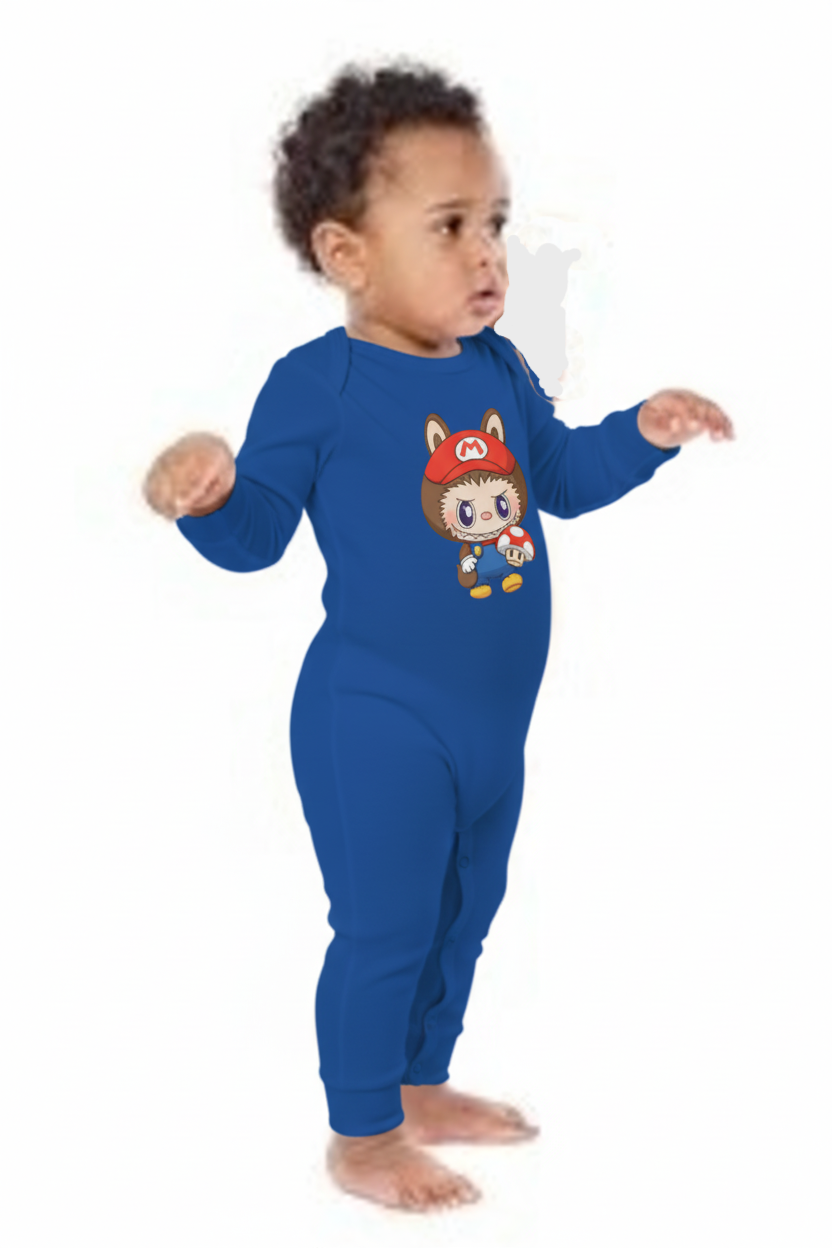 Labubu Mario - Baby Long Sleeve Onesie Set - Shop KSC's Exclusive Trending Viral Labubu Onesies