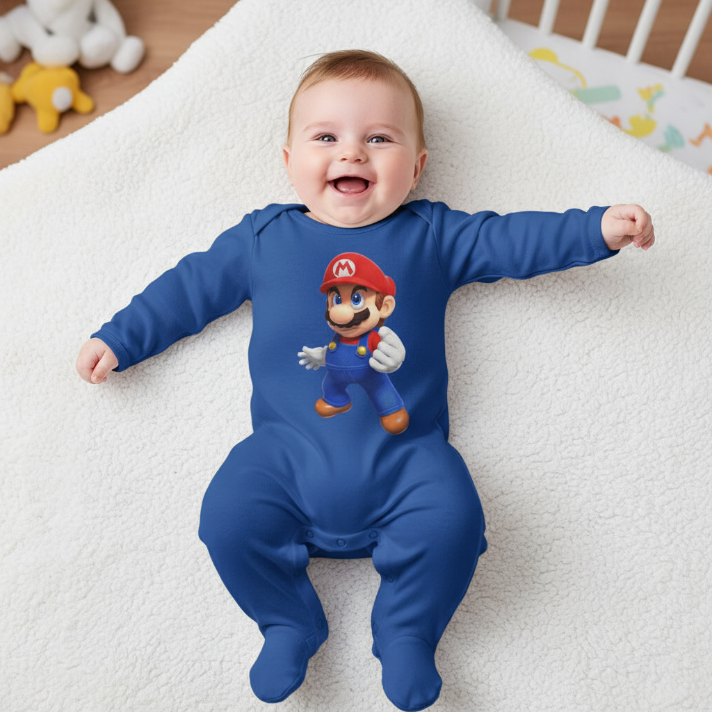 Mario -Baby Long Sleeve Onesie Set