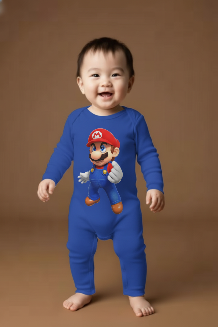 Mario -Baby Long Sleeve Onesie Set