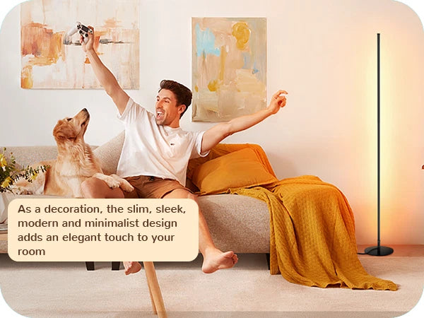 Nordic line lights, Instagram style, minimalist living room, bedroom, bedside decorative lights, personalized long strip wall corner lights, LED floor lights