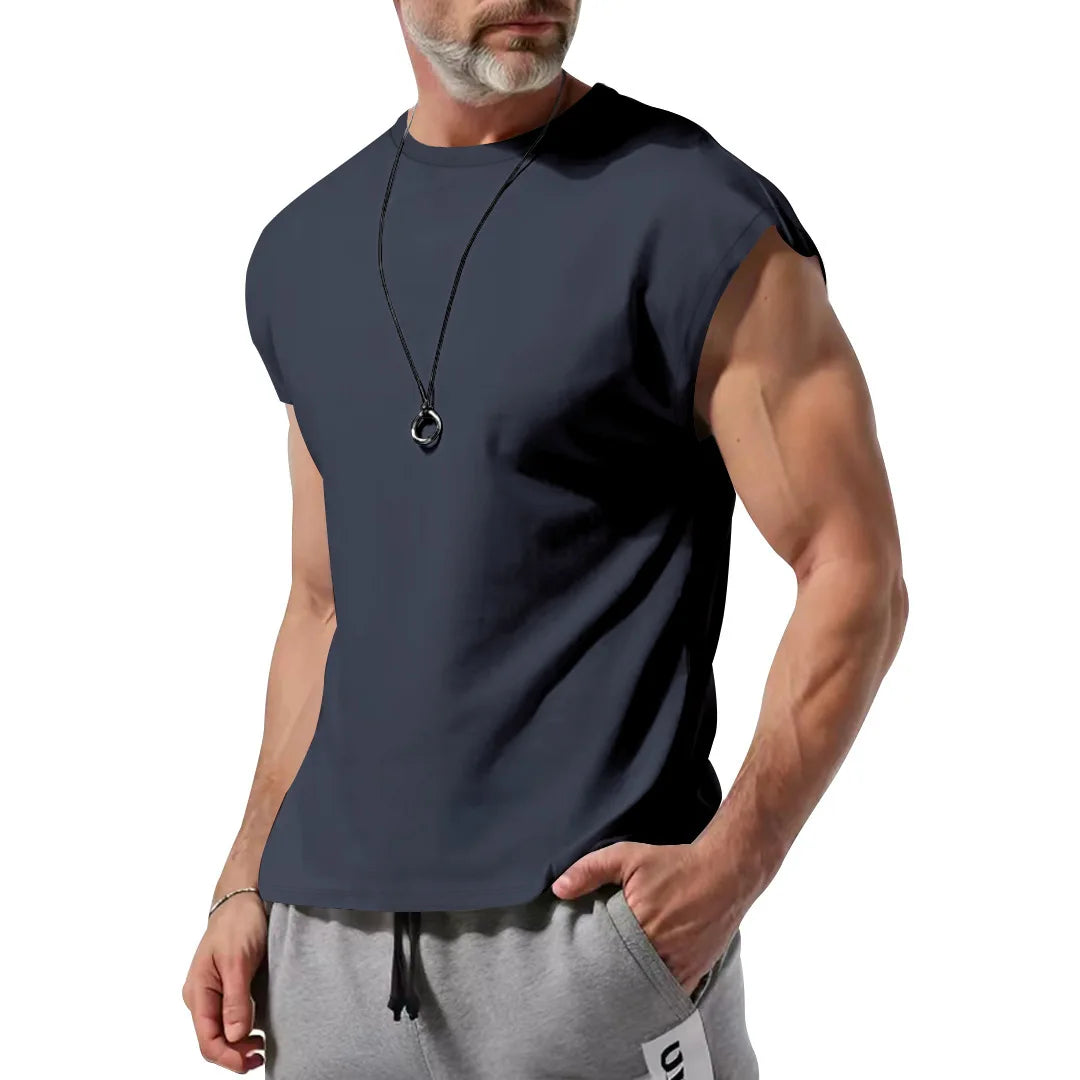 Men's clothing summer new sleeveless t-shirt youth casual loose thin vest men