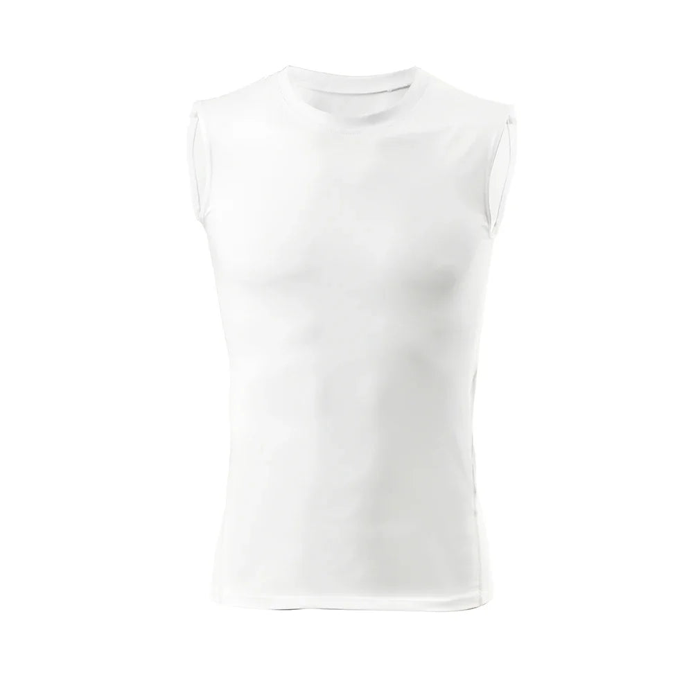 Men Compression Tank Top Quick-drying Jersey Slim Sleeveless Vest Breathable Quick Dry for Fitness Gym Sweat Cycling Active Tops