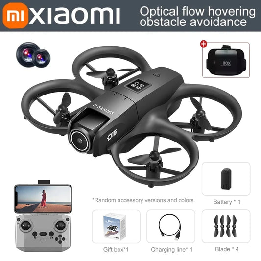 Xiaomi D16 Mini Drone Dual Camera 8K HD Aerial Aircraft Obstacle Avoidance UAV Fixed Remote Control Airplane Gift Toys 20000M