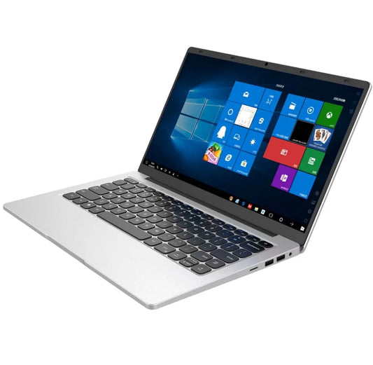 14 Inch Windows 11 Intel Celeron N4000 Dual Wifi Webcam Thin Portable Silver SSD 256GB School Students Laptops Computer