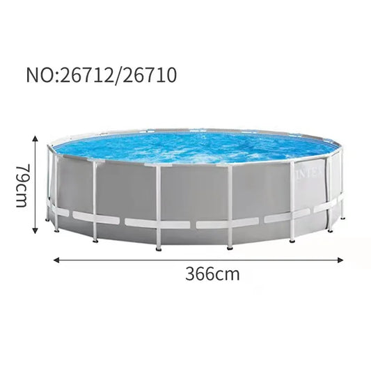 3.7M Prism Frame Premium Pool Set 12FT*30IN PVC Swimming Pools