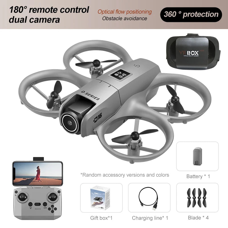 Xiaomi D16 Drone Mini Dual Camera 8K Aerial HD ProfeSsional Helicopter GPS Positioning Avoidance Bush Motor Drone UAV