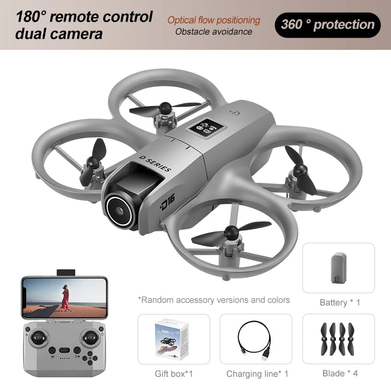 Xiaomi D16 Drone Mini Dual Camera 8K Aerial HD ProfeSsional Helicopter GPS Positioning Avoidance Bush Motor Drone UAV