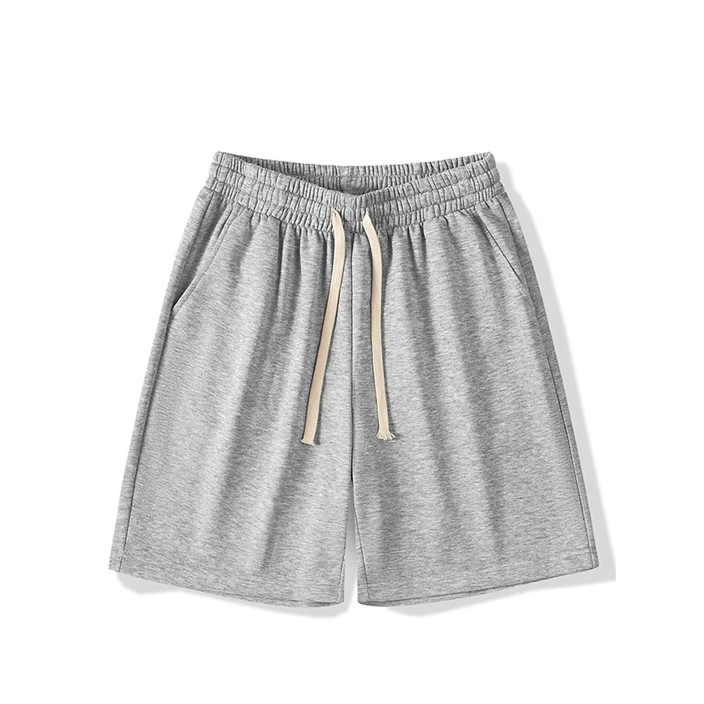 Summer Running Shorts for Men Casual Jogging Sport Short Pants Solid Color Drawstring Loose Dry Gym Sports Shorts