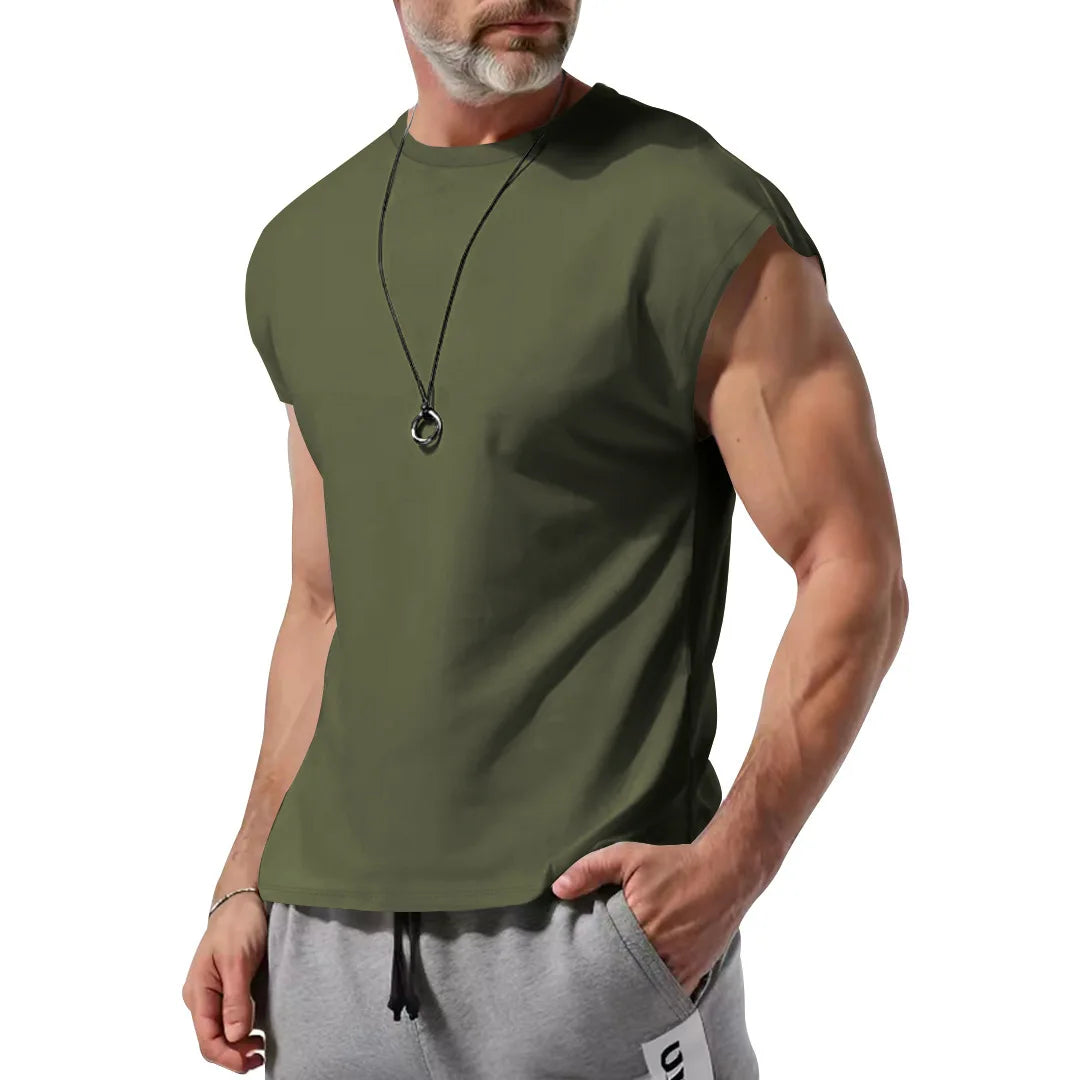 Men's clothing summer new sleeveless t-shirt youth casual loose thin vest men