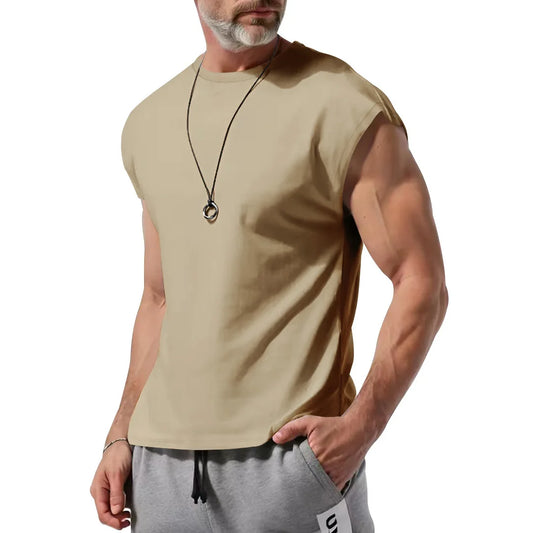 Men's clothing summer new sleeveless t-shirt youth casual loose thin vest men