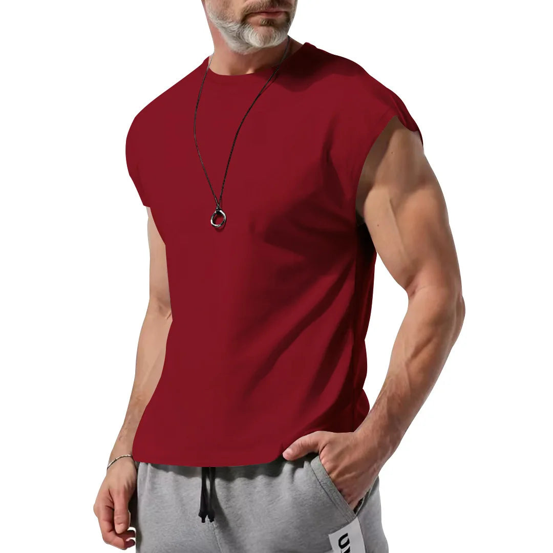 Men's clothing summer new sleeveless t-shirt youth casual loose thin vest men