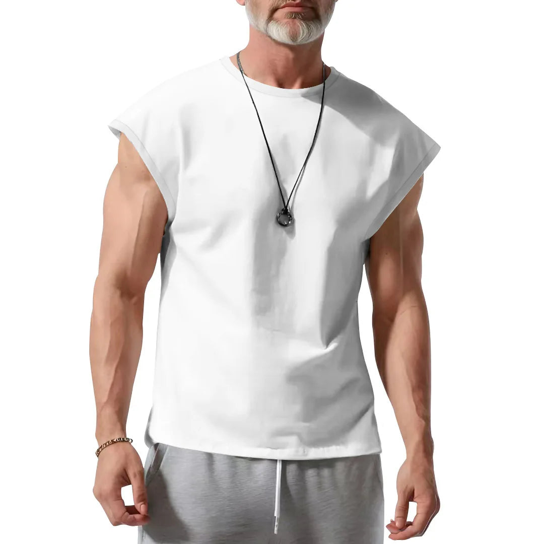 Men's clothing summer new sleeveless t-shirt youth casual loose thin vest men