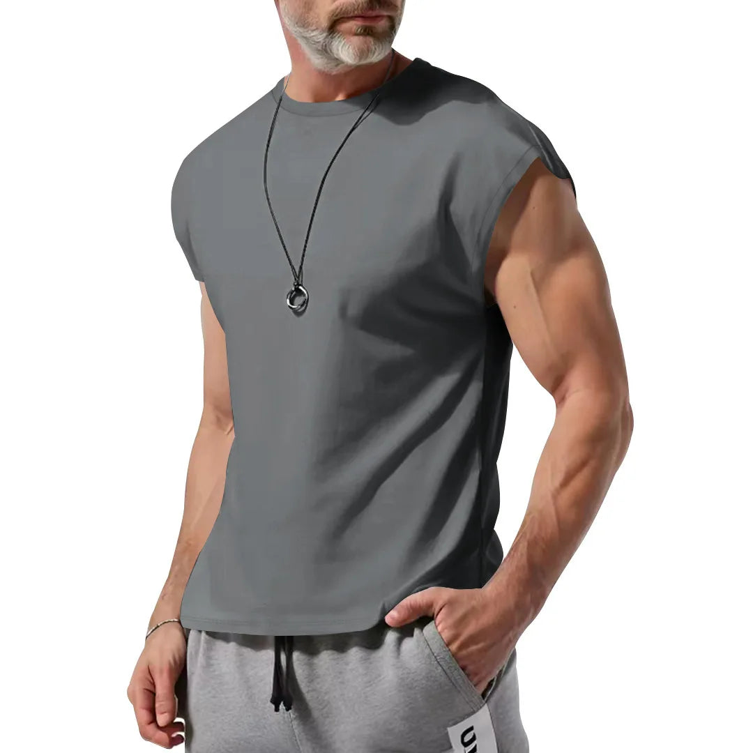 Men's clothing summer new sleeveless t-shirt youth casual loose thin vest men