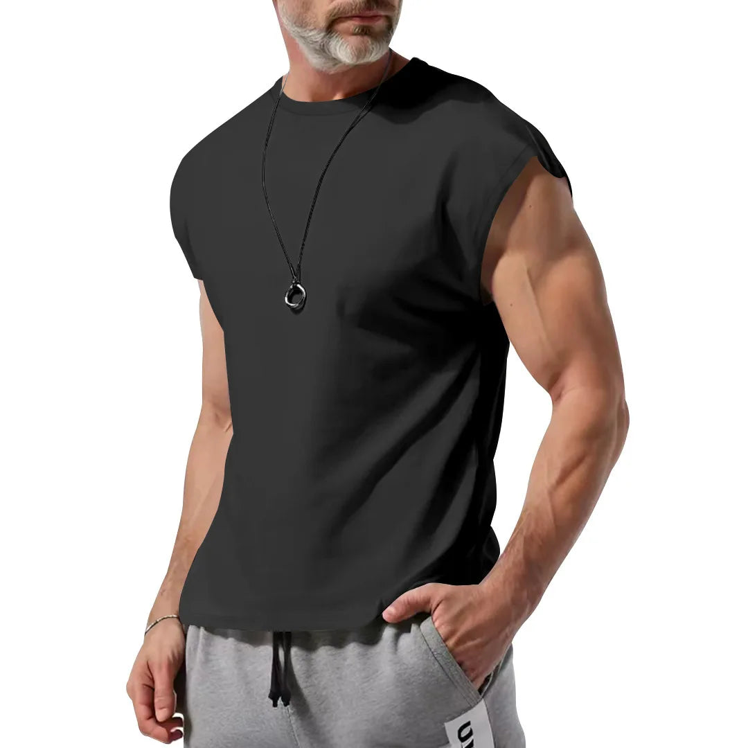Men's clothing summer new sleeveless t-shirt youth casual loose thin vest men