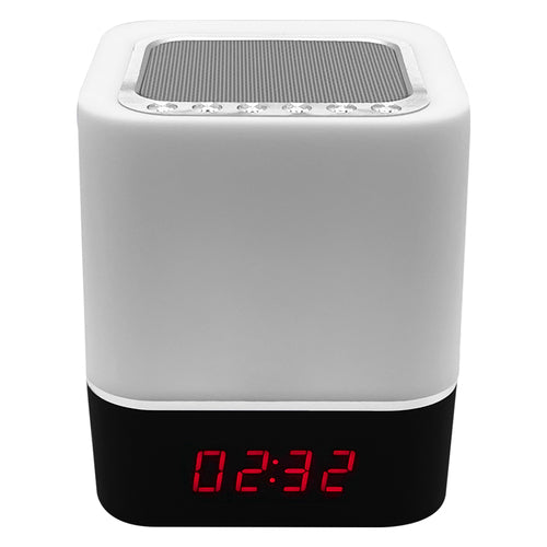 COOL COLOR CHANGING CUBE LAMP ALARM CLOCK/BLUETOOTH SPEAKER -Zunammy Color Changing Wireless Alarm Clock Speaker